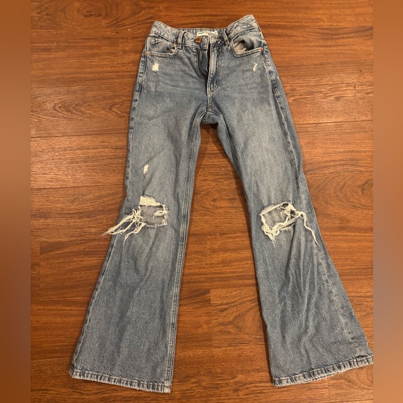 Garage Denim - GARAGE Ripped Flare Jeans